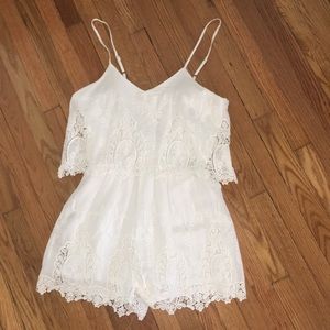 White Lace Romper